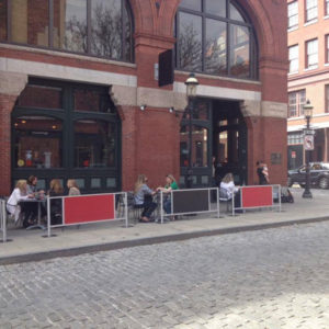 branded cafe barriers